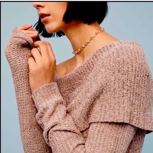 Anthropologie off the shoulder sweater